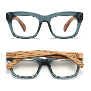 MORGAN INDIGO l Wooden Magnifying Reader - Soek Fashion Eyewear Europe