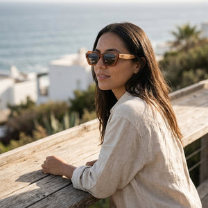 STRAY Coffee Bean l Sunglasses l Brown Lens l Walnut Wood Arms - Soek Fashion Eyewear Europe