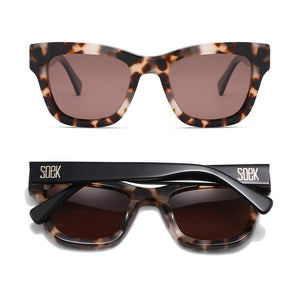 COLLIDE SANDSTONE - Bio Acetate Tortoise Frame l Brown Polarised Lens - Soek Fashion Eyewear Europe