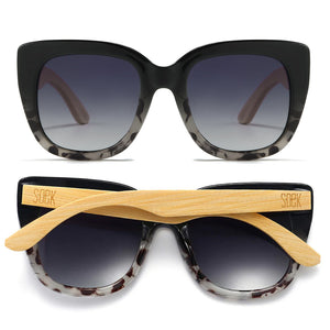 RIVIERA BLACK IVORY TORT  Black Gradient Lens l White Maple Arms - Soek Fashion Eyewear Europe