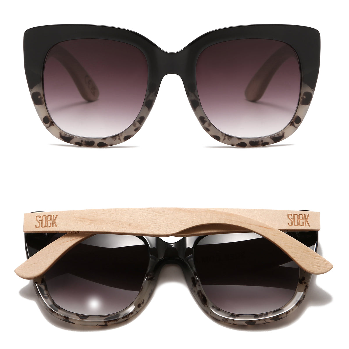 Magnifying SUN READER l RIVIERA BLACK/IVORY - Soek Fashion Eyewear Australia