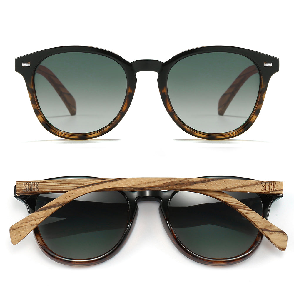 TAINE BLACK TORT  Khaki Lens l Walnut Arms - Soek Fashion Eyewear Australia