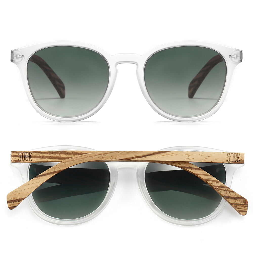 TAINE FROST Khaki Lens l Walnut Arms - Soek Fashion Eyewear Australia