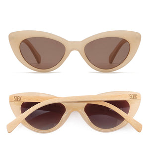 SAVANNAH NUDE Brown Gradient Lens l White Maple Arms - Soek Fashion Eyewear Europe