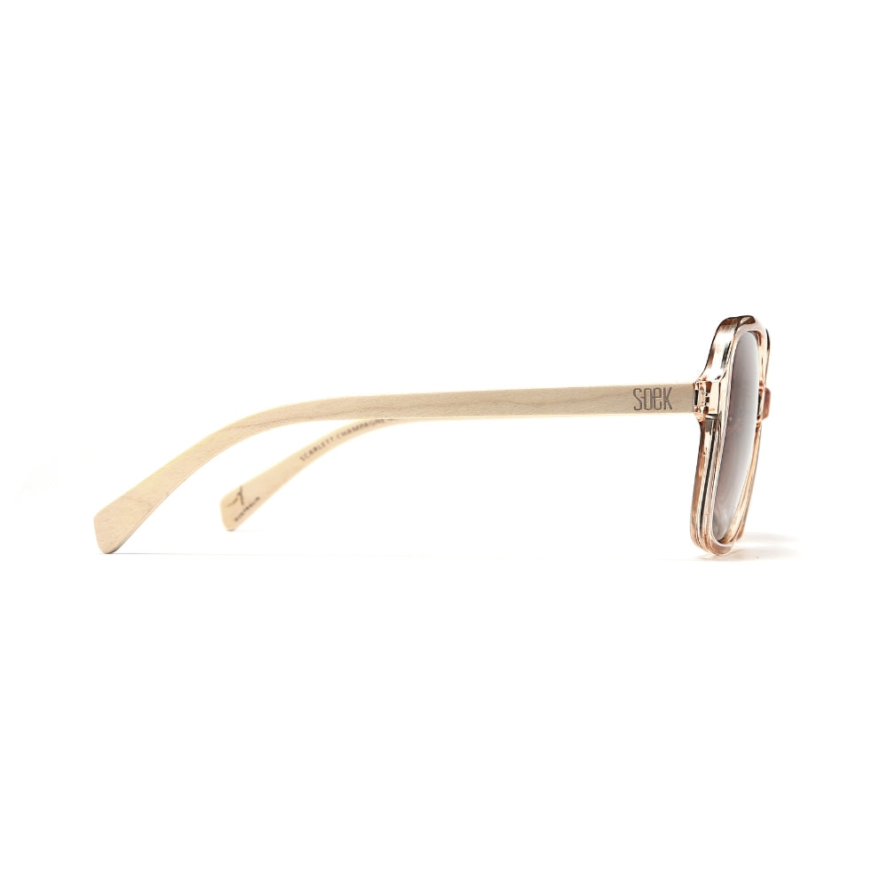 SCARLETT CHAMPAGNE Brown Gradient Lens l Maple Arms - Soek Fashion Eyewear Europe