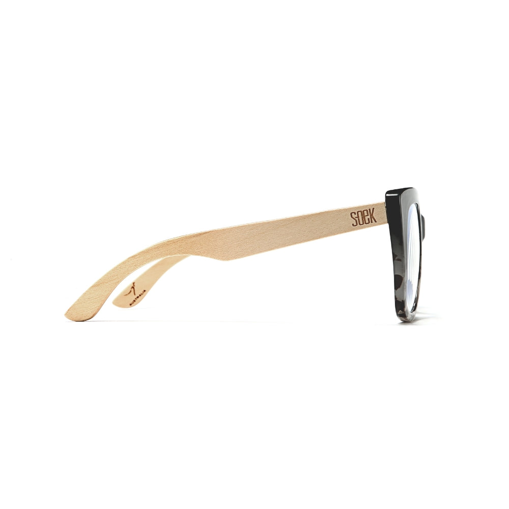 RIVIERA BLACK/IVORY l  Blue Light Magnifying Reader - Soek Fashion Eyewear Europe