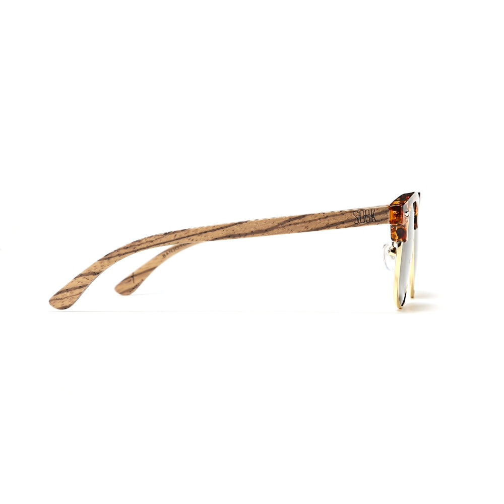 BANJO Brown Polarised Lens l  Walnut Arms - Soek Fashion Eyewear Europe