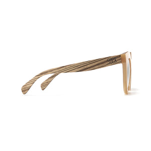 MILLA CARAMEL Brown Gradient Lens l Walnut Arms - Soek Fashion Eyewear Europe