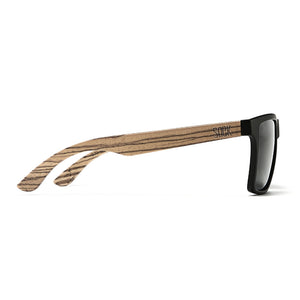 DALTON  Black Sunglasses l Black Lens l Walnut Arms - Soek Fashion Eyewear Australia