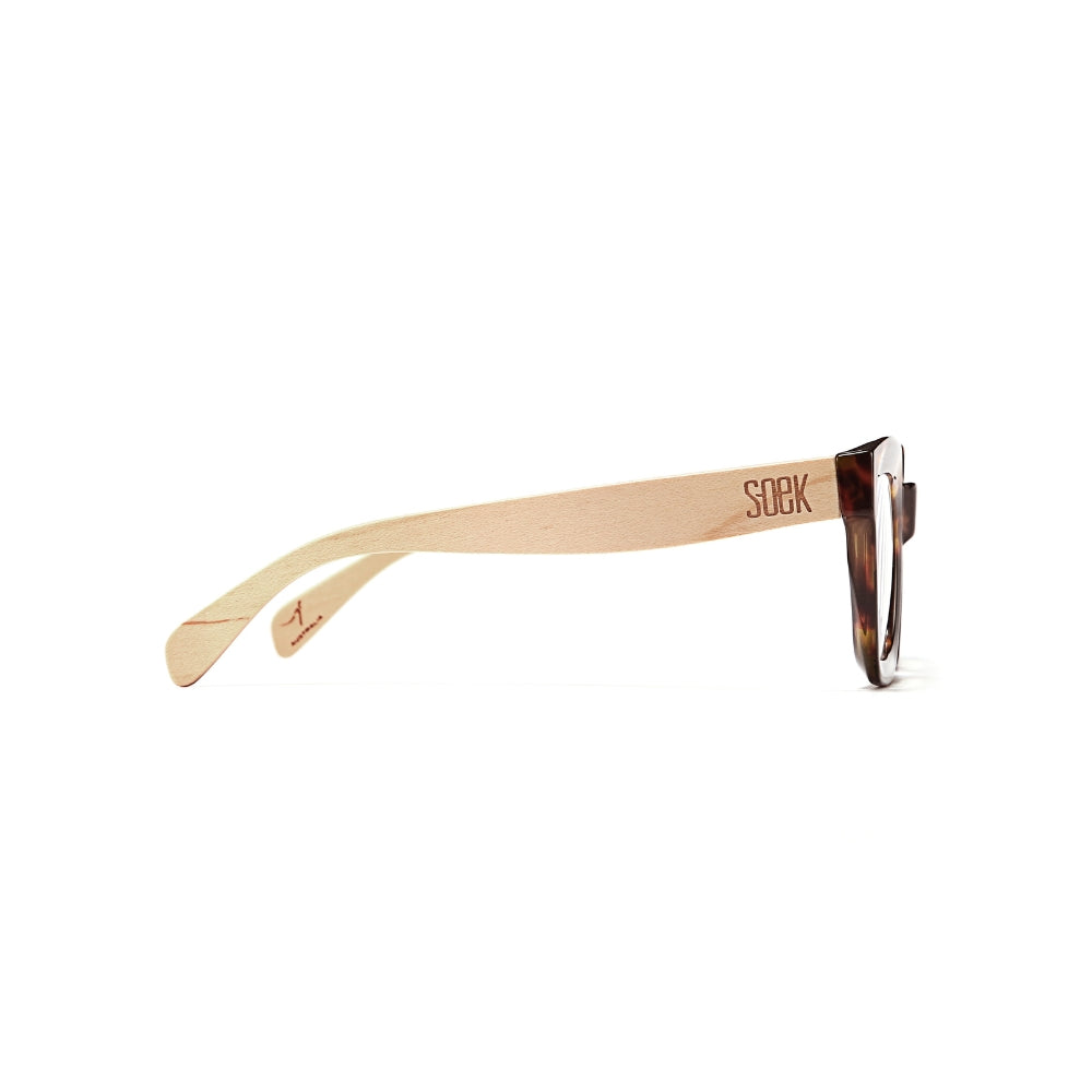 ZAHRA TOFFEE l Wooden Blue Light Magnifying Reader - Soek Fashion Eyewear Europe