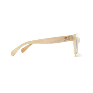 ZAHRA NUDE l Brown Gradient Lens l White Maple Arms - Soek Fashion Eyewear Europe