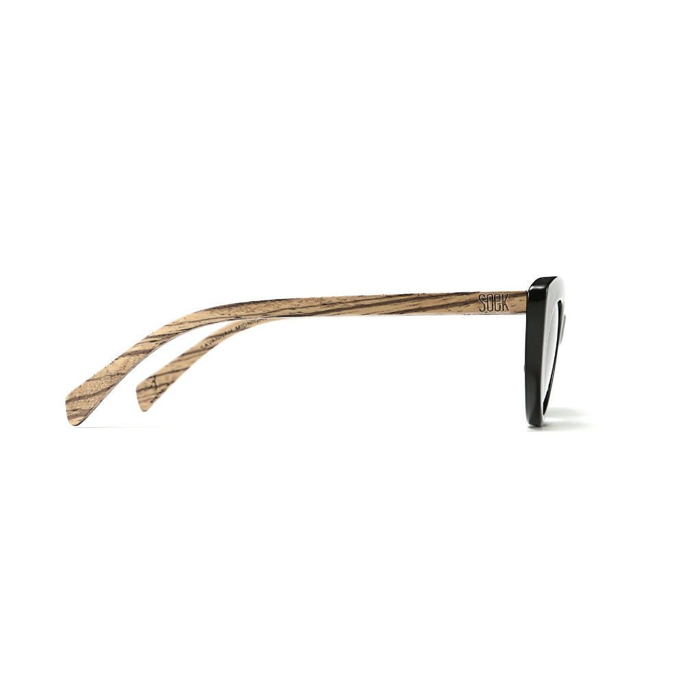 SAVANNAH MIDNIGHT  Black Gradient Lens l Walnut Arms - Soek Fashion Eyewear Europe