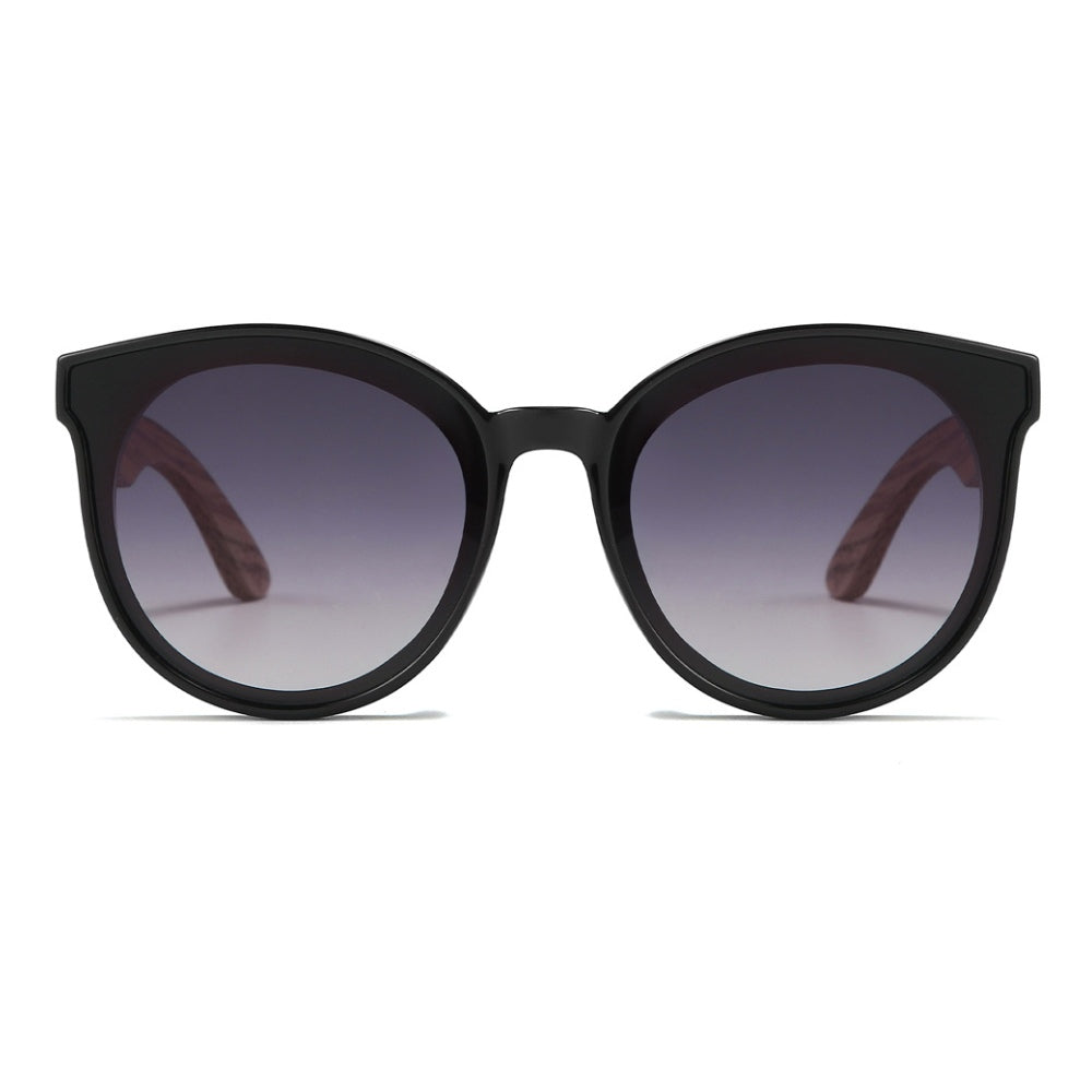 BELLA MIDNIGHT l Black Gradient Lens l Wooden Arms - Soek Fashion Eyewear Australia