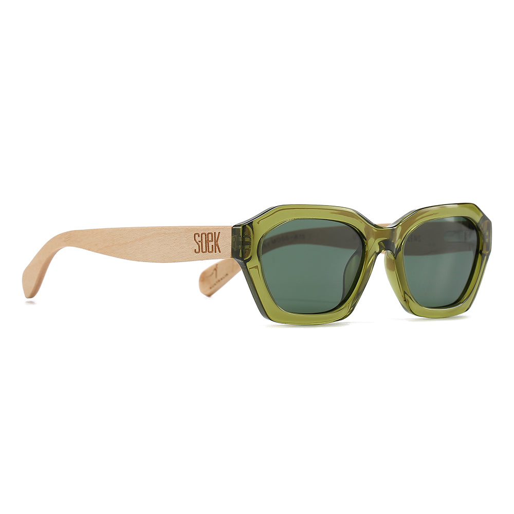 STRAY Moss l Sunglasses l Khaki Lens l White Maple Arms - Soek Fashion Eyewear Australia