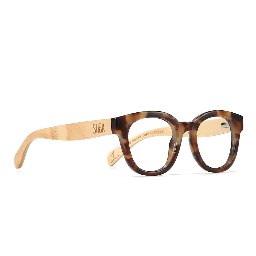 ALIVE ROCKY TORT l Wooden Magnifying Reader - Soek Fashion Eyewear Europe