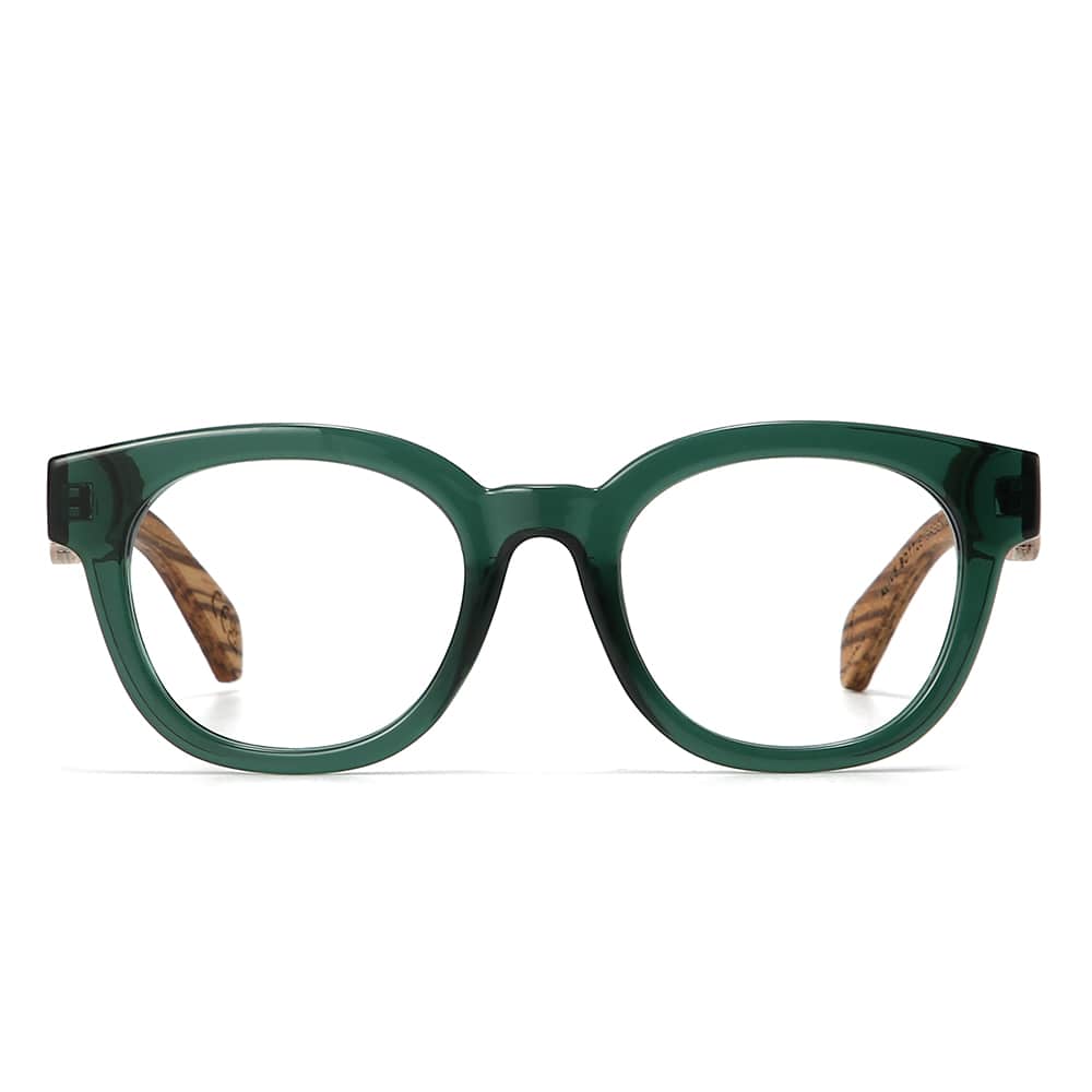 ALIVE BOTTLE GREEN l Wooden Magnifying Reader - Soek Fashion Eyewear Australia