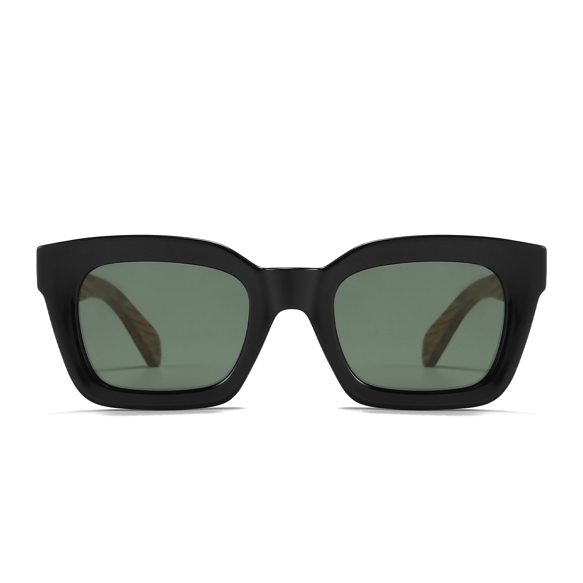 ZAHRA MIDNIGHT l Khaki Polarised Lens l Walnut Arms - Soek Fashion Eyewear Australia