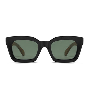 ZAHRA MIDNIGHT l Khaki Polarised Lens l Walnut Arms - Soek Fashion Eyewear Australia