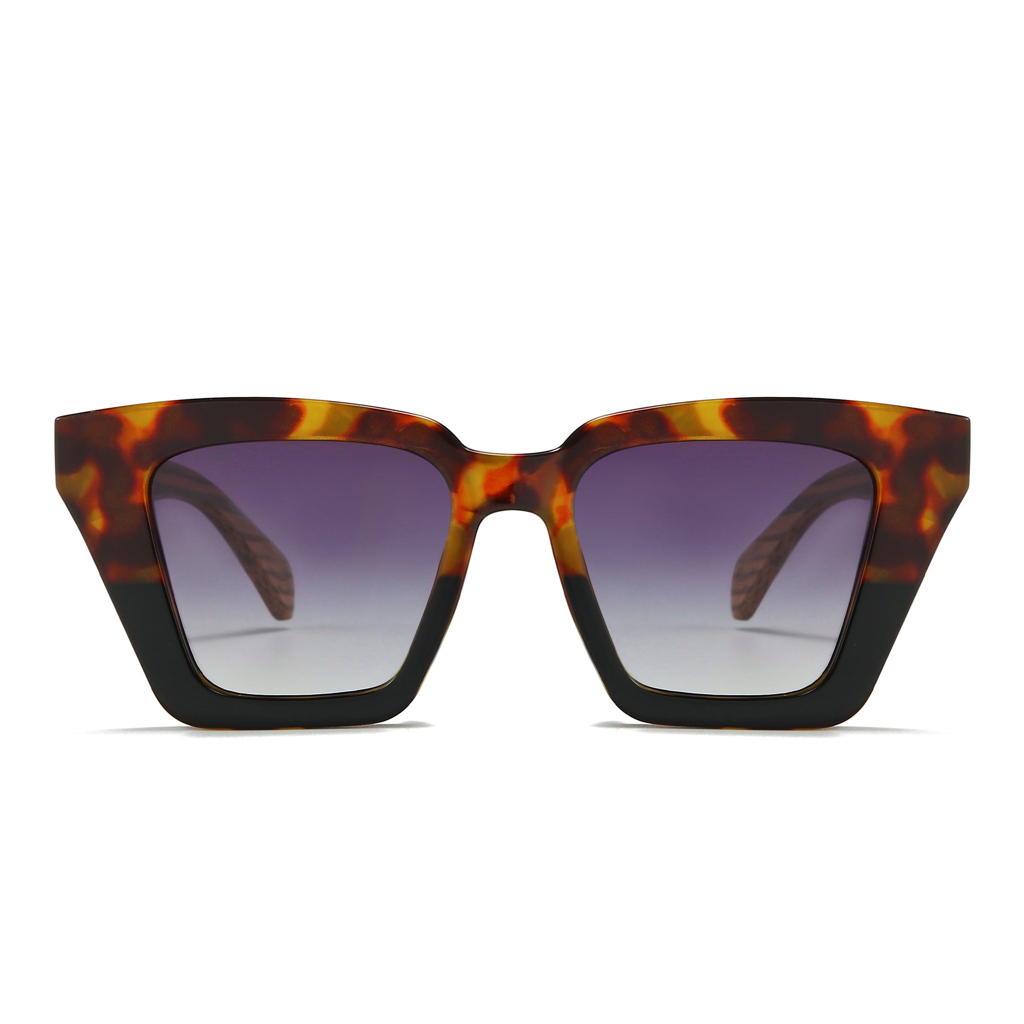 ICON BLACK TOFFEE l Black Graduated Lens l Walnut Arms - Soek Fashion Eyewear Australia