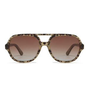 BILLY OPAL TORT l Brown Gradient Lens l Walnut Wood Arms - Soek Fashion Eyewear Australia