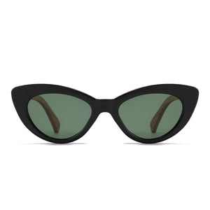 SAVANNAH MIDNIGHT  Black Gradient Lens l Walnut Arms - Soek Fashion Eyewear Europe