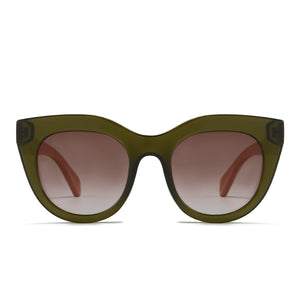 MILLA KHAKI Khaki Gradient Lens l White Maple Arms - Soek Fashion Eyewear Europe
