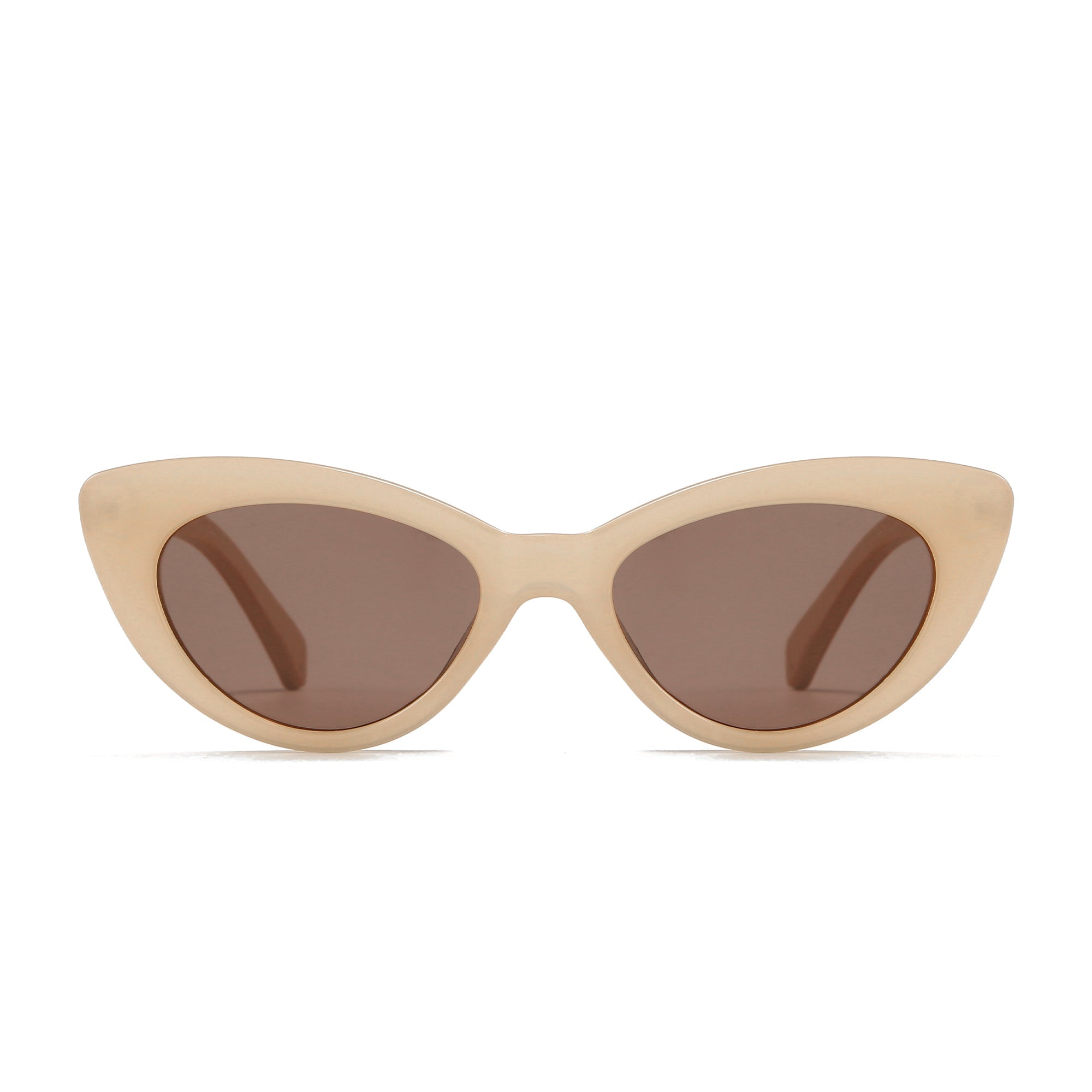 SAVANNAH NUDE Brown Gradient Lens l White Maple Arms - Soek Fashion Eyewear Australia