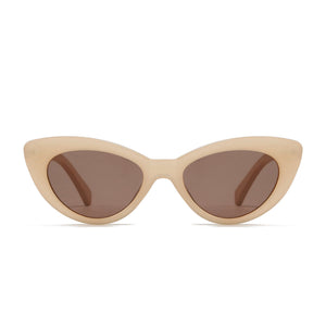 SAVANNAH NUDE Brown Gradient Lens l White Maple Arms - Soek Fashion Eyewear Europe
