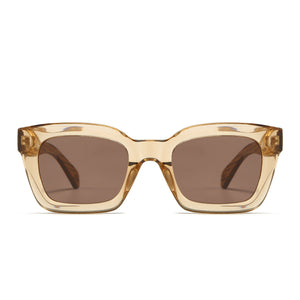 ZAHRA CHAMPAGNE l Brown Polarised Lens l Walnut Arms - Soek Fashion Eyewear Australia
