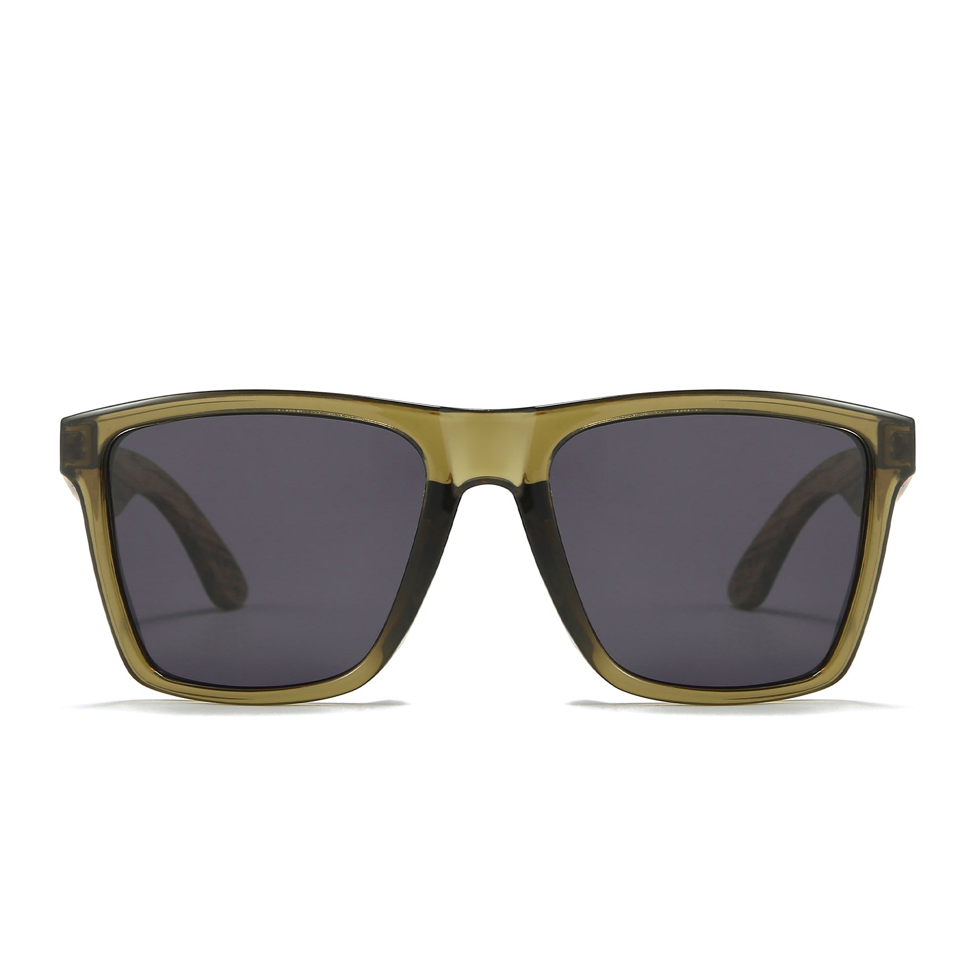 DALTON KHAKI l Polarised Black Lens l Walnut Wooden Arms - Soek Fashion Eyewear Australia