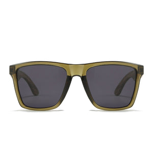 DALTON KHAKI l Polarised Black Lens l Walnut Wooden Arms - Soek Fashion Eyewear Australia