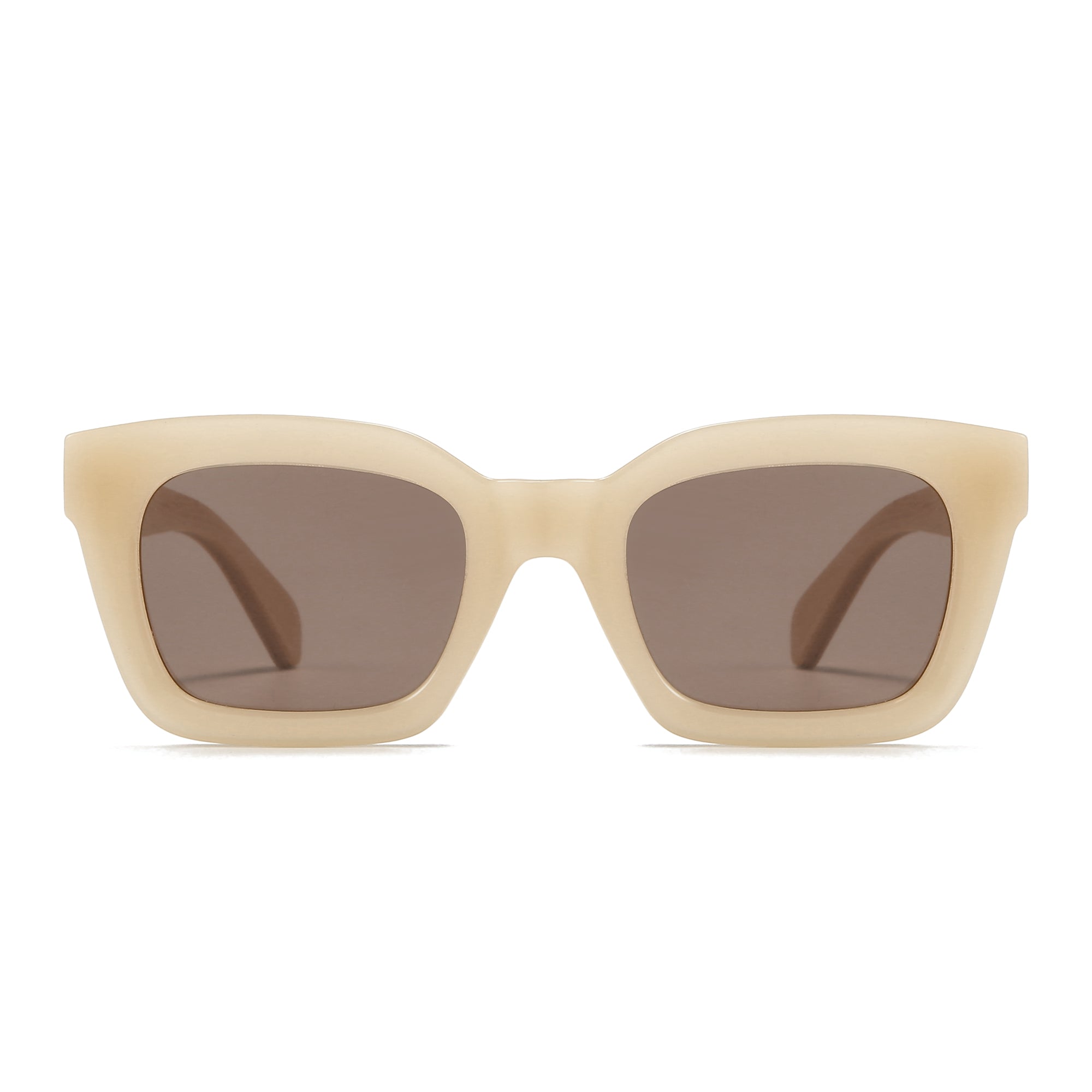 ZAHRA NUDE l Brown Gradient Lens l White Maple Arms - Soek Fashion Eyewear Australia