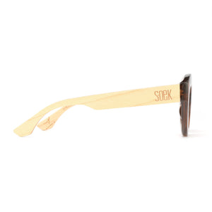 STEVIE MOCHA l Grey Lens l White Maple Arms - Soek Fashion Eyewear Europe