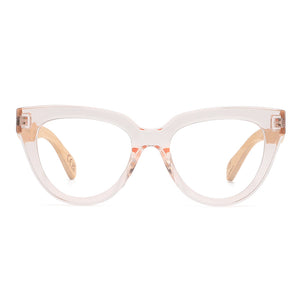FLUTTER BLUSH l Walnut Arms l Blue Light Blocking Magnifying - Soek Fashion Eyewear Australia