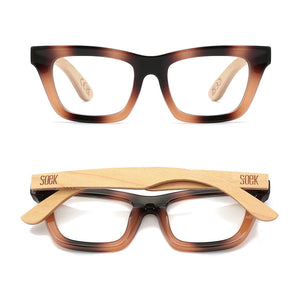 SYDNEY COASTAL CARAMEL l Wooden Magnifying Reader - Soek Fashion Eyewear Australia