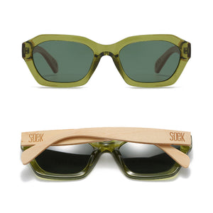 STRAY Moss l Sunglasses l Khaki Lens l White Maple Arms - Soek Fashion Eyewear Australia