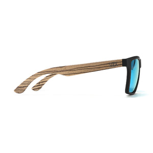 FORRESTERS l Blue Reflective Lens l Walnut Arms - Soek Fashion Eyewear Europe