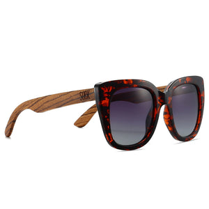 RIVIERA TORTOISE  Black Graduated Lens l Walnut Arms - Soek Fashion Eyewear Europe