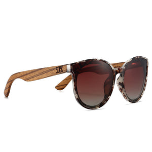 BELLA IVORY TORTOISE l Black Graduated Lens l Walnut Arms - Soek Fashion Eyewear Europe