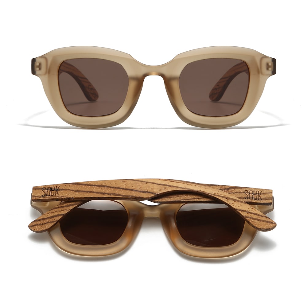 QUEST WHISKEY l Sunglasses l Polarised Lens l Walnut Arms - Soek Fashion Eyewear Australia