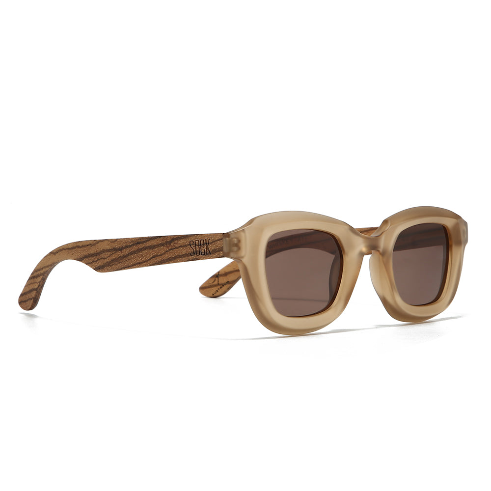 QUEST WHISKEY l Sunglasses l Polarised Lens l Walnut Arms - Soek Fashion Eyewear Australia