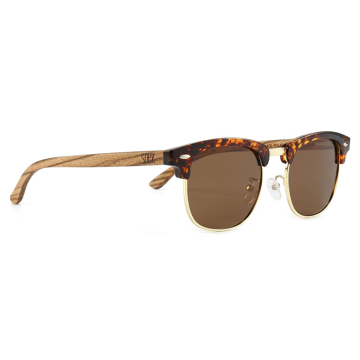 BANJO Brown Polarised Lens l  Walnut Arms - Soek Fashion Eyewear Europe