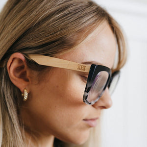 RIVIERA BLACK/IVORY l  Blue Light Magnifying Reader - Soek Fashion Eyewear Europe