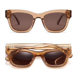 COLLIDE DUSK - Bio Acetate Tortoise Frame l Black Polarised Lens - Soek Fashion Eyewear Europe