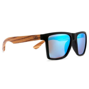 FORRESTERS l Blue Reflective Lens l Walnut Arms - Soek Fashion Eyewear Europe