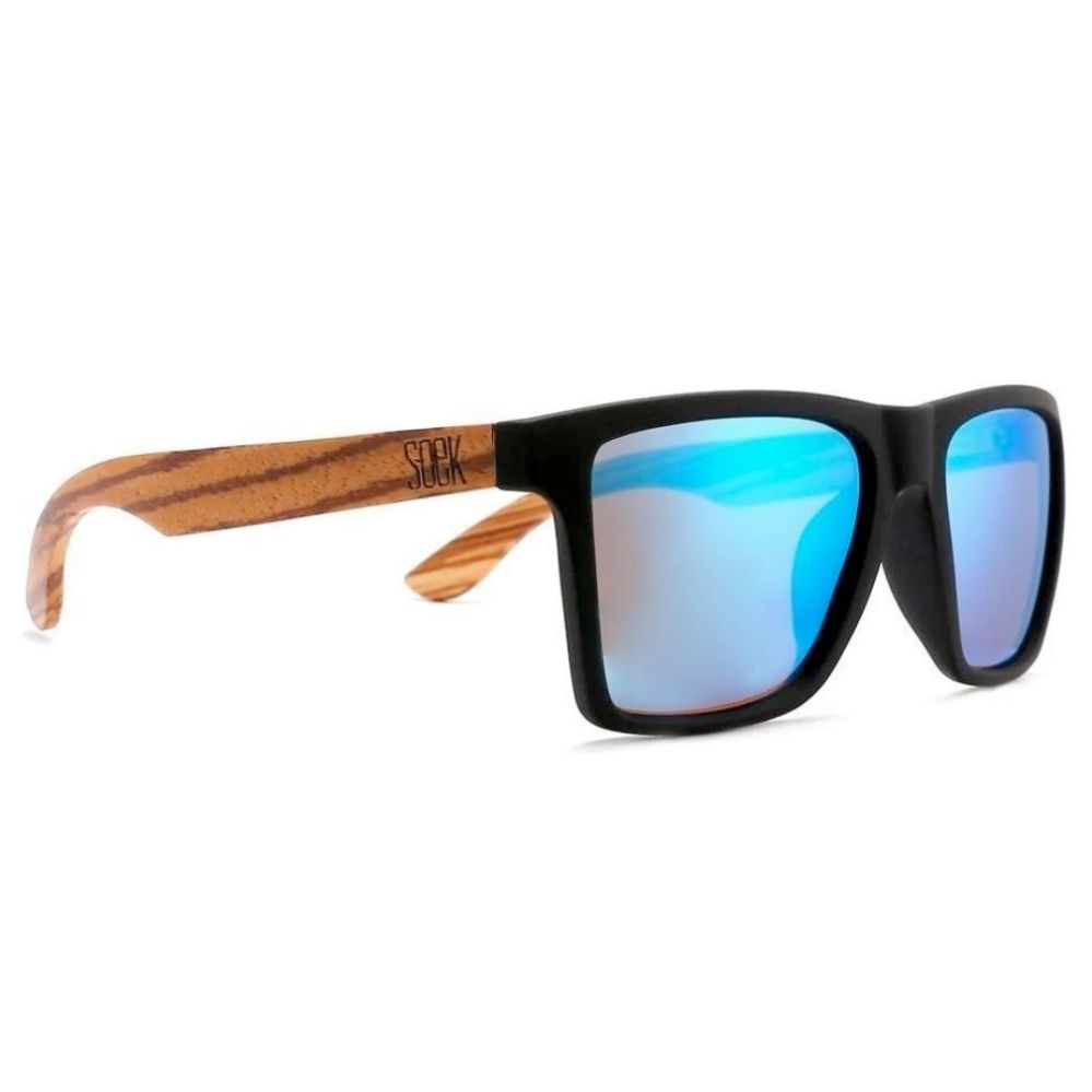 FORRESTERS l Blue Reflective Lens l Walnut Arms - Soek Fashion Eyewear Europe