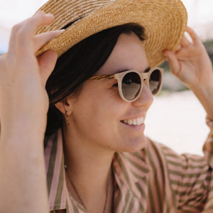 FRASER Brown Polarised Lens l Walnut Arms - Soek Fashion Eyewear Europe