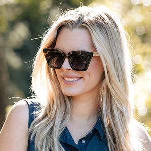 ICON BLACK TOFFEE l Black Graduated Lens l Walnut Arms - Soek Fashion Eyewear Australia