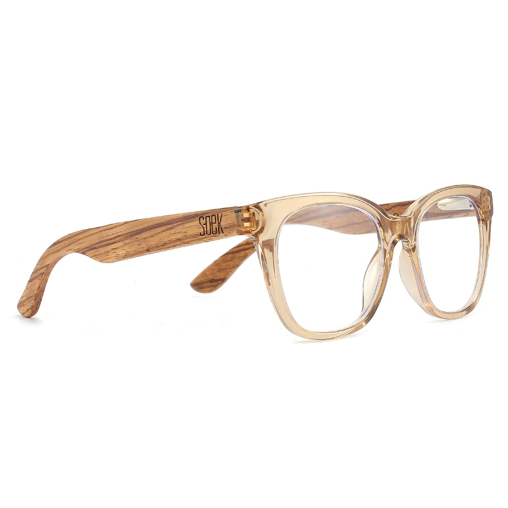 LILA GRACE CHAMPAGNE l Wooden Magnifying Blue Light Reader - Soek Fashion Eyewear Europe