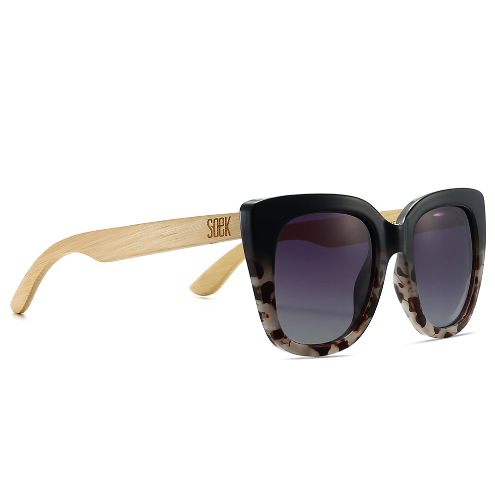 RIVIERA BLACK IVORY TORT  Black Gradient Lens l White Maple Arms - Soek Fashion Eyewear Europe